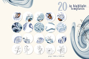 Winter alcohol ink and line art set, a Texture Illustration by Tiana Geo (Thumbnail 6 of 15)