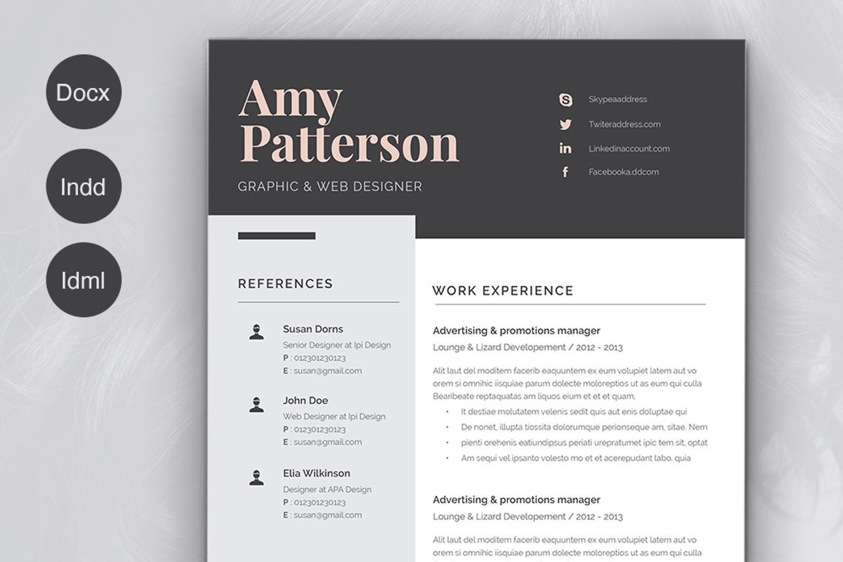 Resume Amy 2 pages, a Resume Template by sz81 (Photo 4 of 5)