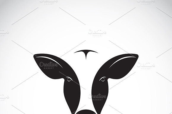 Vector Image Of An Cow Head
