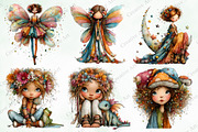 Watercolor Whimsical Fairy Clipart, an Illustration by Creative Art (Thumbnail 6 of 11)