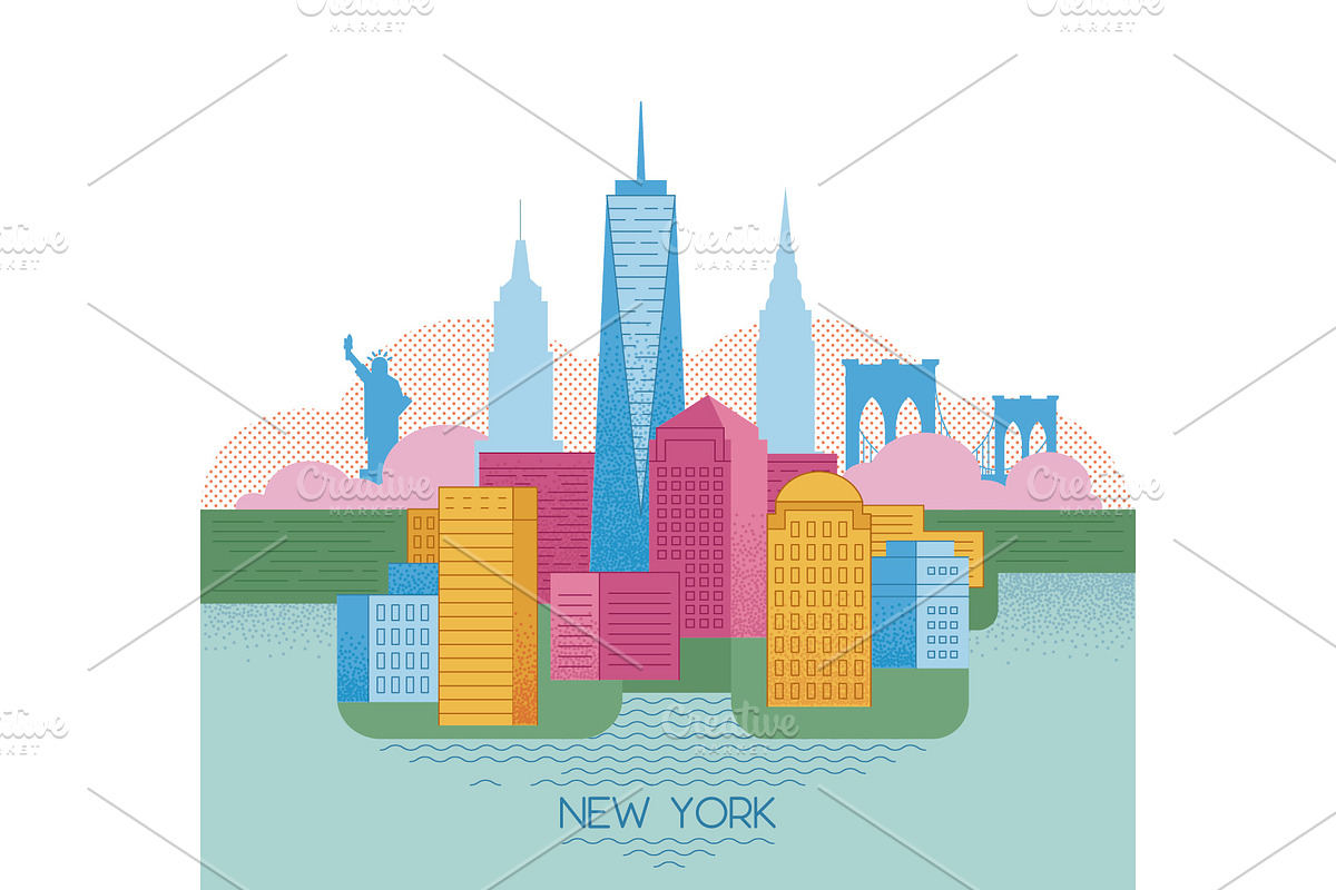 New York skyline, a Finance Illustration by GlebTagirov (Photo 2 of 2)