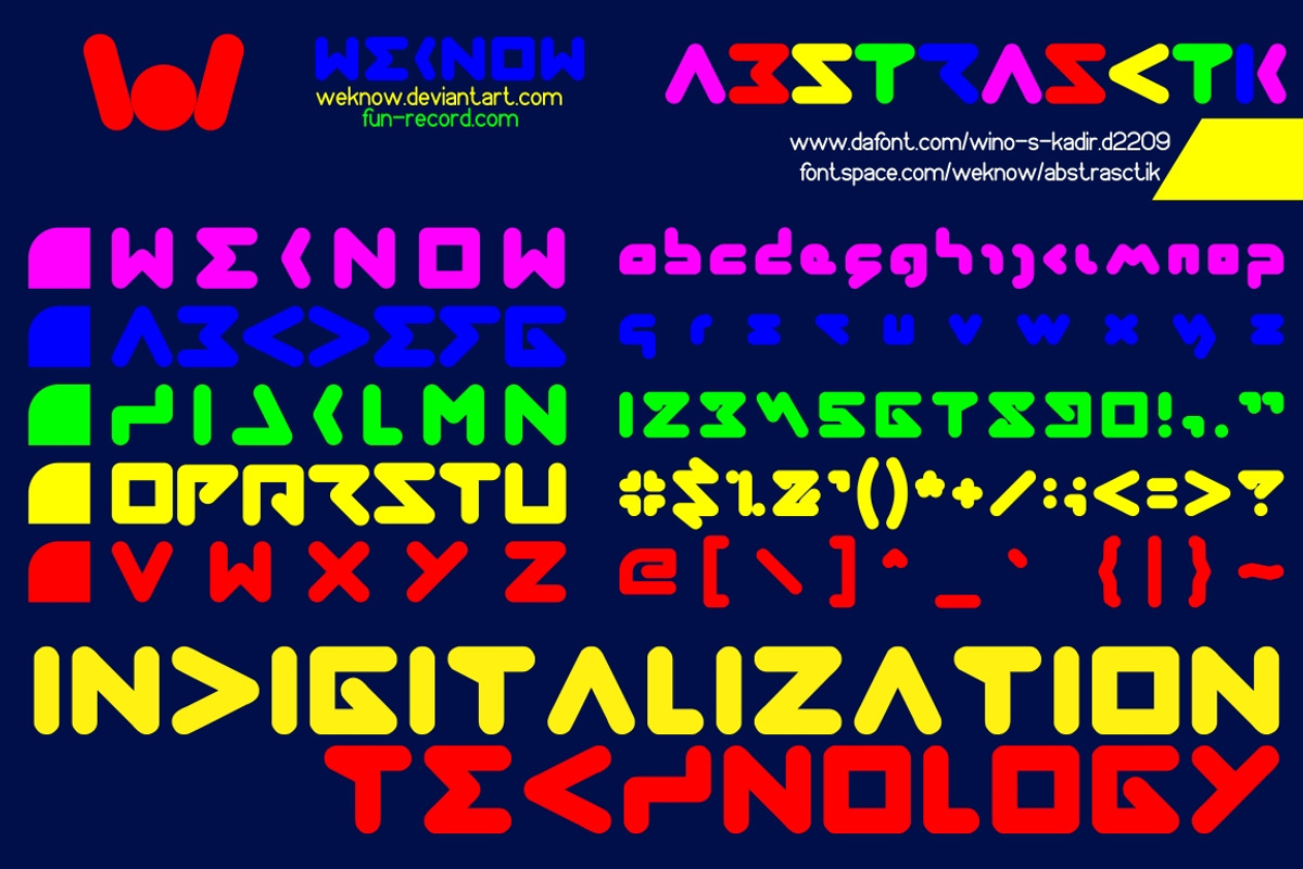abstrasctik font
