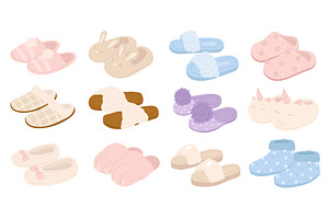 Cute Slippers Set, Pair Of Home