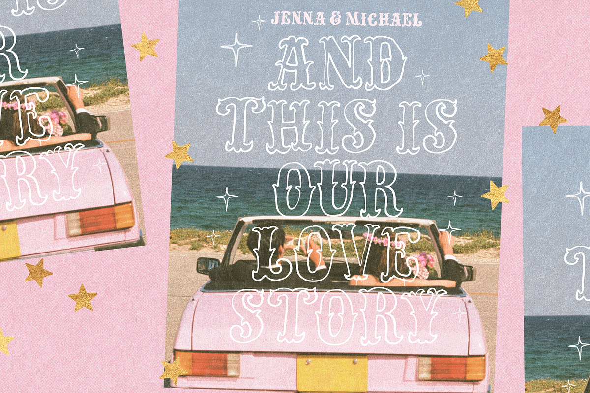 Love Parade Hand Drawn Vintage Fonts, a Handwritten Font by Nicky Laatz (Photo 2 of 20)