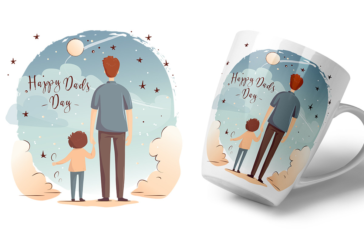 Father Day Vector Illustrations, an Object Graphic by Evgeniia (Photo 6 of 10)