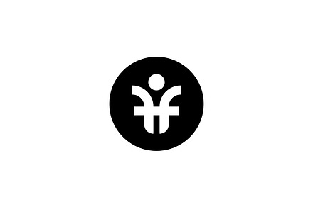 Letter HF FH FF FHF People Logo