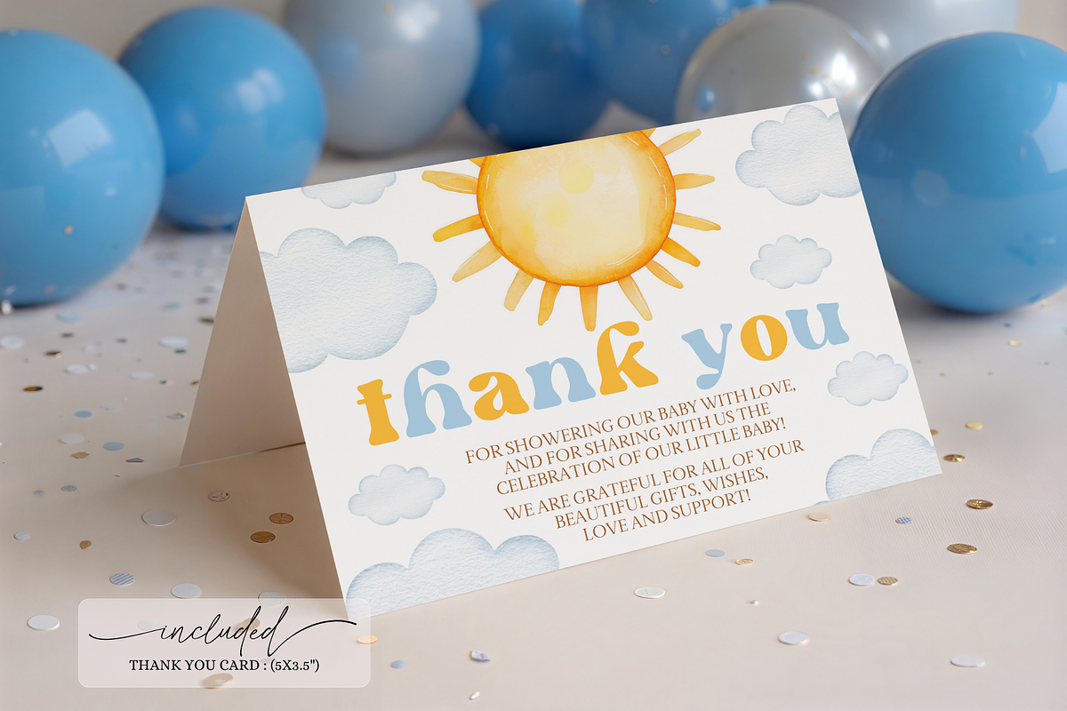 Little Sunshine Invitation Set, a Templates & Theme by VeliusCreativeStudio (Photo 6 of 6)