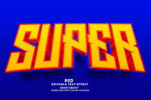 PSD Super Opening 3d Editable Text