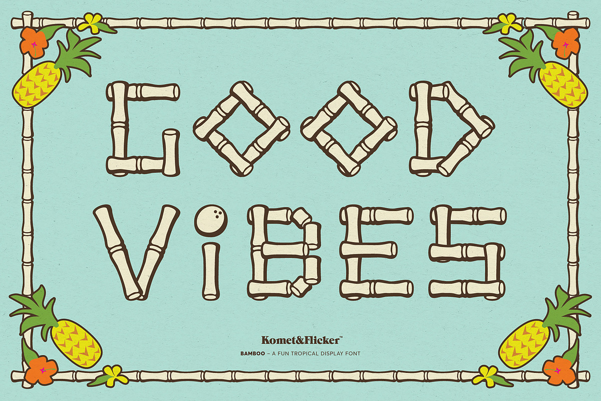 Bamboo - A Fun Tropical Display Font, a Sans Serif Font by Komet & Flicker (Photo 5 of 9)