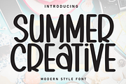 Summer Creative | Script Font, a Script Font by Scratchones (Thumbnail 1 of 8)