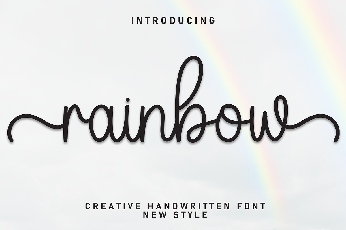 Rainbow | Script Font, a Handwritten Font by Scratchones (Photo 1 of 9)