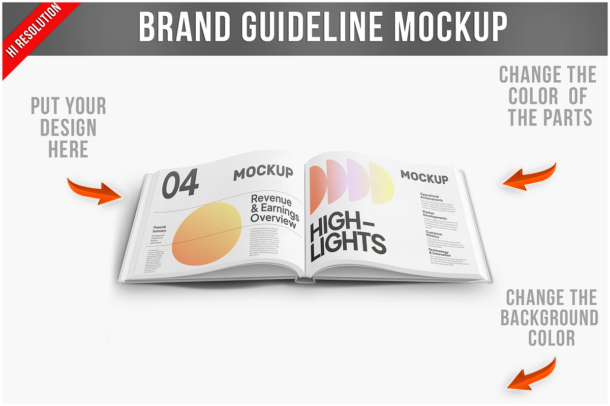 Brand Guideline Mockup PSD, a Product Mockup by Bruno's Shop (Photo 1 of 4)
