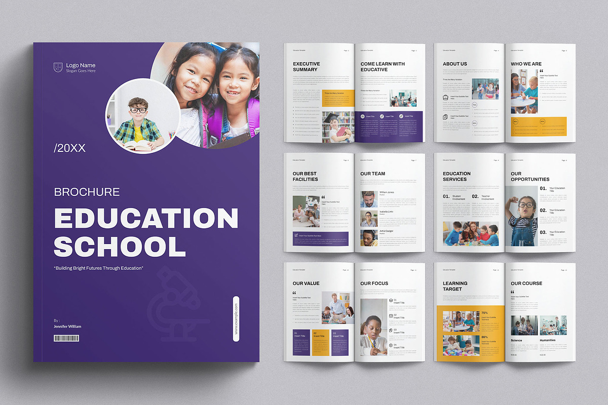 Education Template, a Brochure Template by E-Type (Photo 1 of 7)