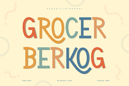 Grocer Berkog - Paint & Playful Font, a Handwritten Font by QR Design Studio