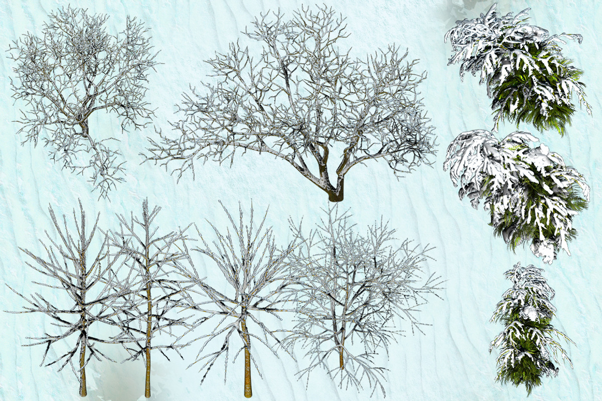 Toon and Realistic Winter Background, an Object Graphic by Beatheart ...