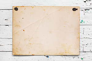 Old paper on wood