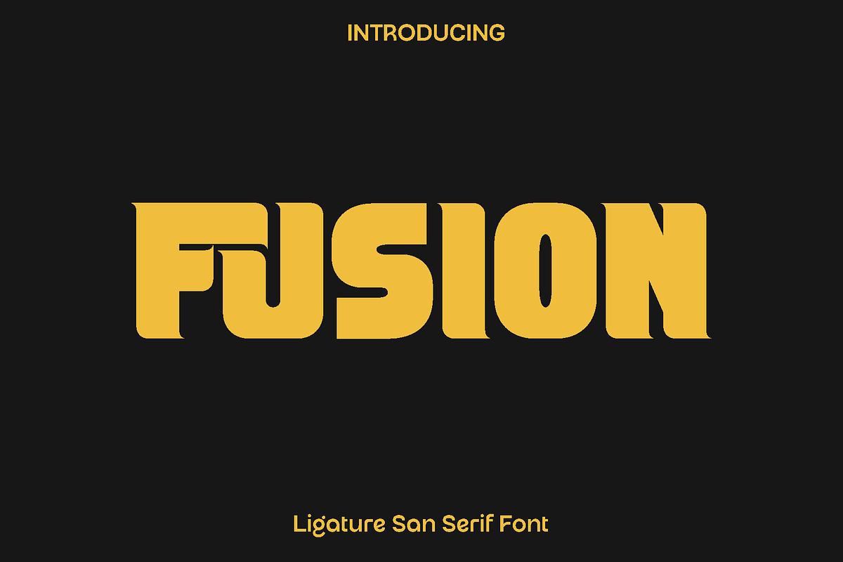 Fusion - Ligature San Serif Font, a Sans Serif Font by Luna Shop (Photo 1 of 5)