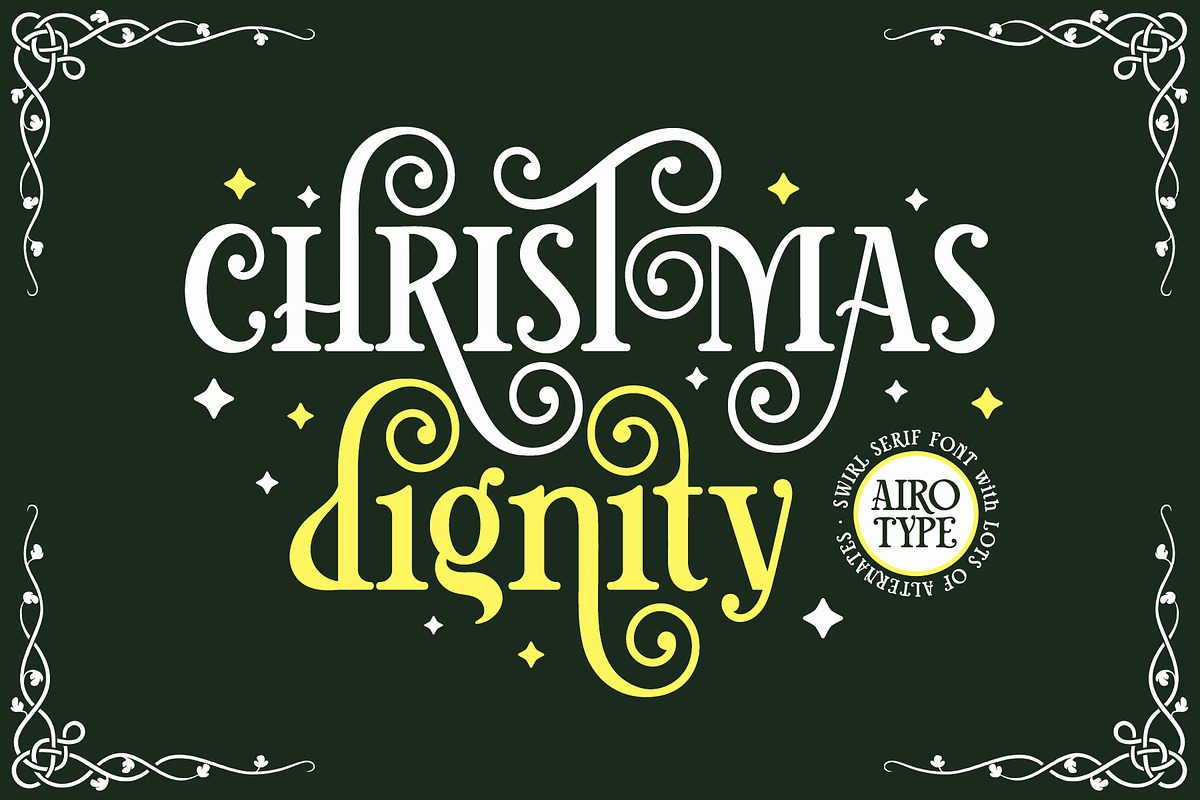 Christmas Dignity - Swirl Serif Font, a Serif Font by Airotype (Photo 2 of 15)
