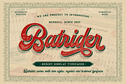 Batrider | 2 Font Styles, a Script Font by Runsell Studio (Thumbnail 1 of 10)