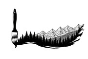 Nature Landscape Paintbrush Design B, an Illustration by Designs_River (Thumbnail 9 of 31)