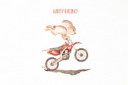 Dirt bikes watercolor, a Decorative Illustration by Marina Ermakova (Thumbnail 11 of 11)