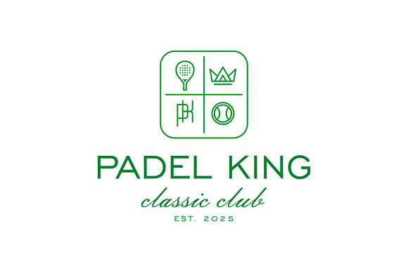 Vintage Retro Padel Club Emblem Logo preview 2