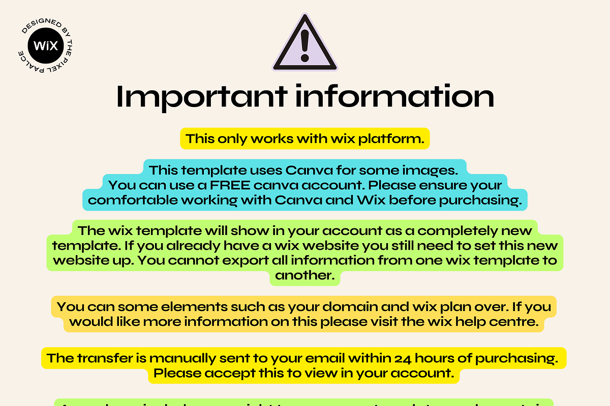 Wix Template for Website Design, a Wix Template by The Pixel Palace (Photo 4 of 10)