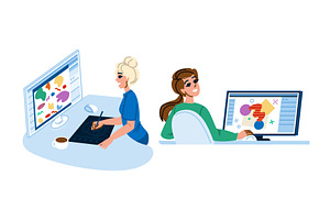branding graphic designer woman, a Person Illustration by pikepicture