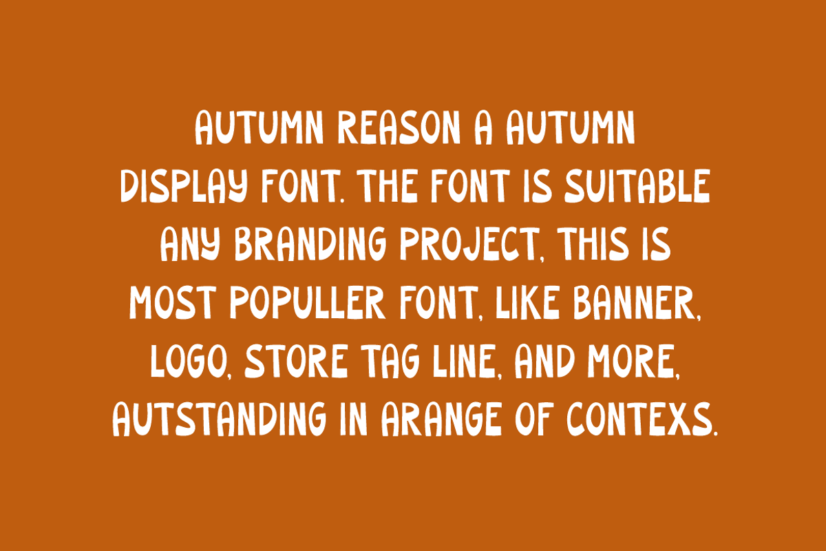 Autumn Reason - Tropical Font, a Sans Serif Font by Iqsiart Studio (Photo 4 of 6)