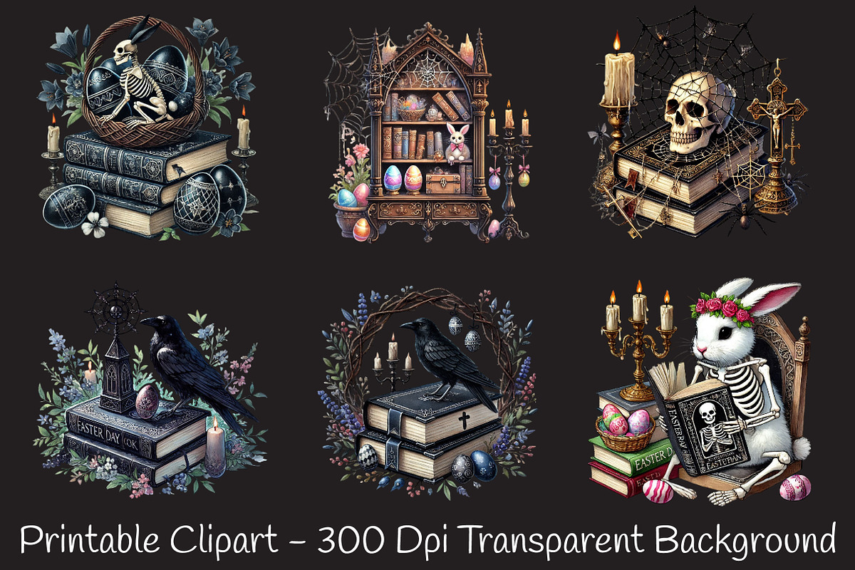 Gothic easter day books clipart, an Illustration by RobertsArt (Photo 4 of 7)
