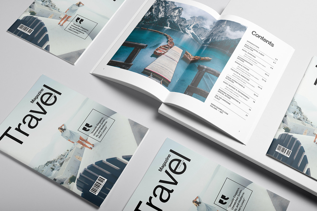 Travel Magazine Template, a Magazine Template by DesignCrest (Photo 5 of 13)