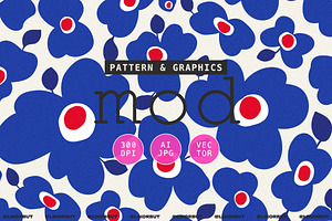 Bold Modern Abstract Floral Pattern, a Pattern Graphic by likorbut