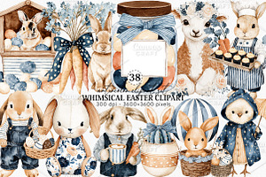 Whimsical Easter Clipart Bundle, an Illustration by Canvas Craft