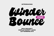 Winder Pop Bounce – Display Script, a Script Font by Lettermine (Thumbnail 1 of 8)
