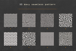 Wavy Lines. Seamless Pattern Pack.