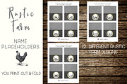 Rustic Farm Table Card Placeholders, an Object Graphic by Le Paper Cafe (Thumbnail 3 of 4)