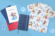 Winter Day Watercolor Collection, a Decorative Illustration by Anna Druzhkova (Thumbnail 11 of 17)