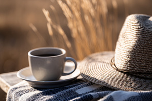 Cozy autumn still life with a cup of, a Food & Drink Photo by MistyDay