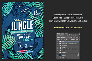 Jungle Fever Summer Party Flyer