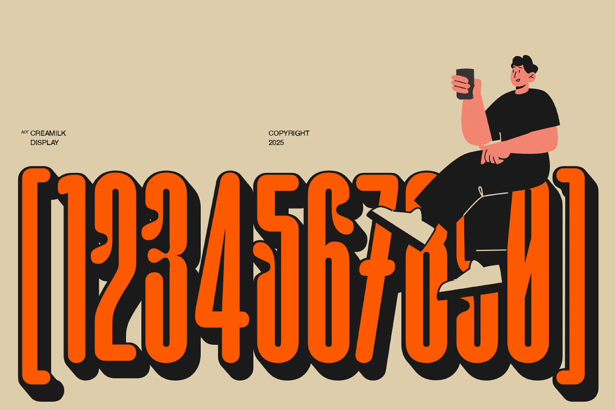 AOT Creamilk Playful Condensed Font, a Font by Prioritype Co (Photo 11 of 12)