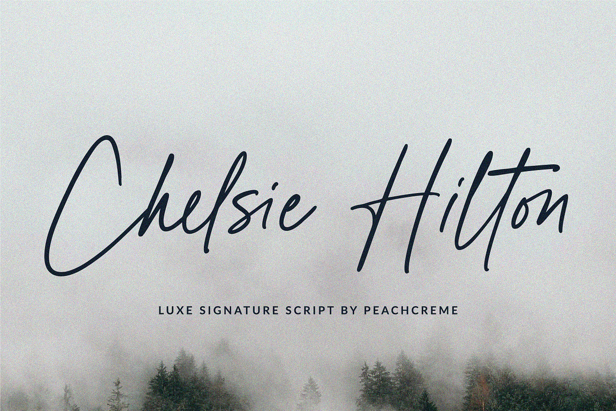 Chelsie Hilton //Luxe Signature Font, a Handwritten Font by PeachCreme (Photo 1 of 11)