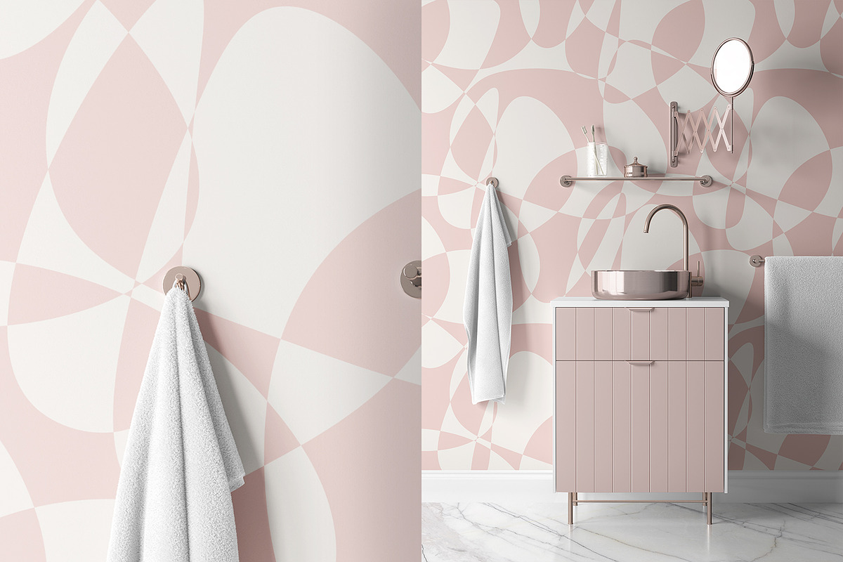 Subtle Pink Shapes, a Texture Graphic by MalyskaStudio (Photo 4 of 11)