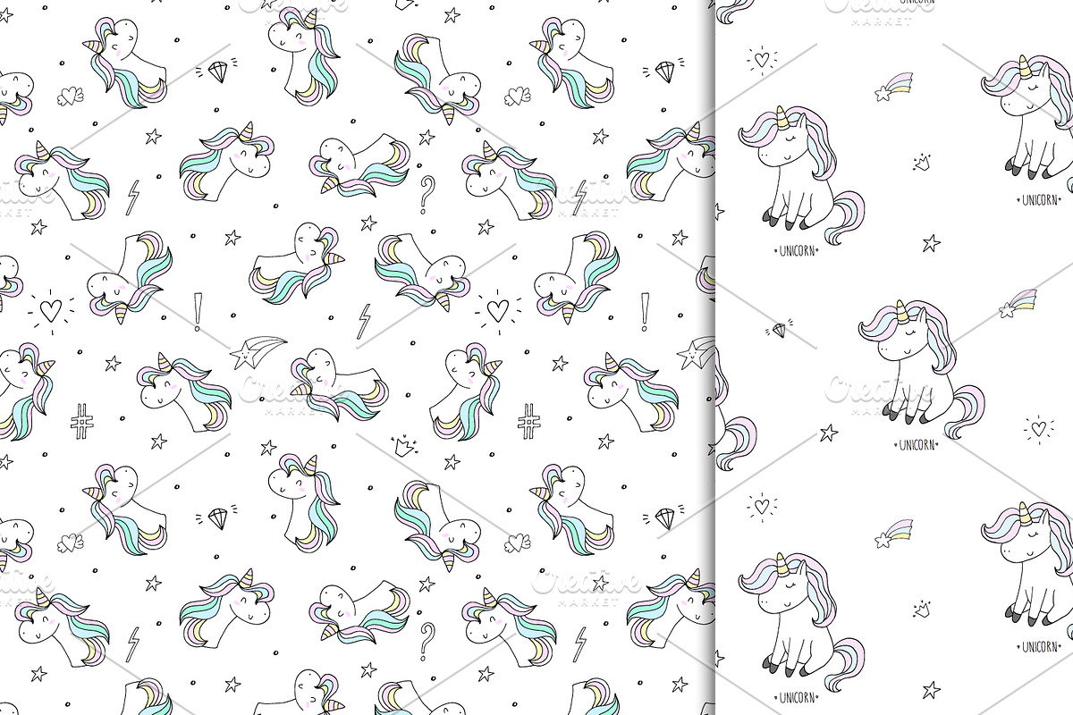 Magic Unicorns collection!, a Background Graphic by Irene_Boiko_ART (Photo 10 of 15)