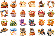Cute Autumn Clipart, an Illustration by Sublimation Artist (Thumbnail 2 of 6)
