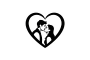 Couple Love Heart Silhouette Bundle, an Illustration by Amazin_art (Thumbnail 11 of 51)