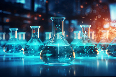 Lab chemistry or science research an, an Abstract Photo by Pixeness
