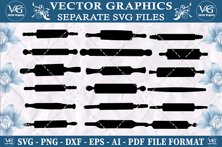 Rolling Pin  SVG design bundle file