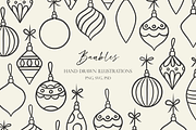 Hand Drawn Bauble Illustrations, an Illustration by HonestiesPrintS (Thumbnail 1 of 3)