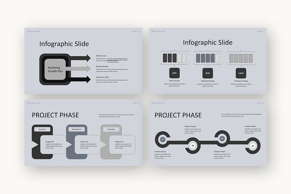 Taka : Pitch Deck Kit Powerpoint, a Presentation Template by Punkl Camp (Photo 4 of 16)