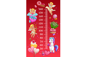 Kids Height Chart, Cupids, Unicorn